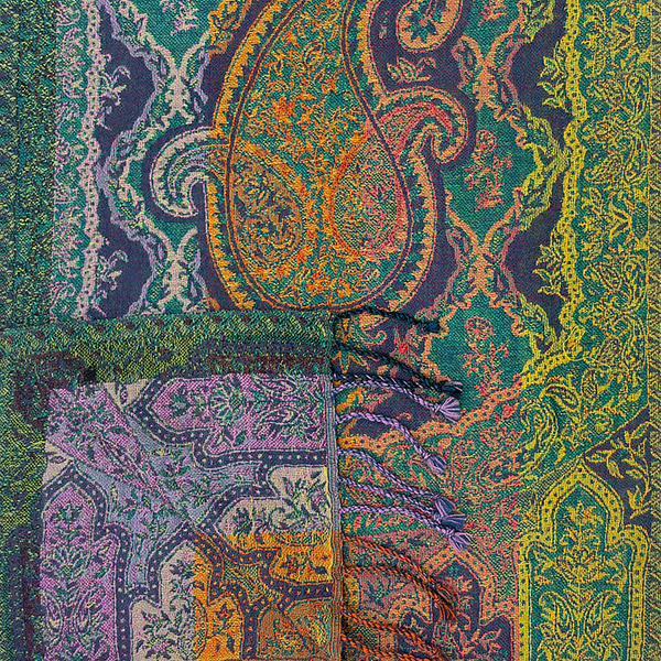 Schal PAISLEY multicolour, 165x35cm Wolle / CONTIGO Fairtrade Onlineshop