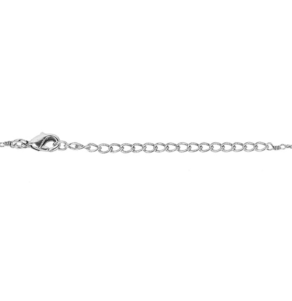 Halskette, Halbmond, Zirkonia, versilbert / CONTIGO Fairtrade Onlineshop