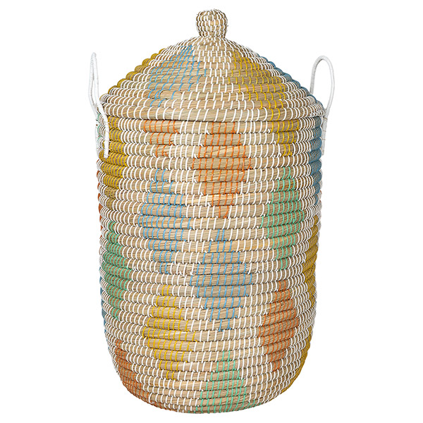 Wäschekorb 58cm COMETA plus Deckel, Kaisagras / CONTIGO Fairtrade Onlineshop