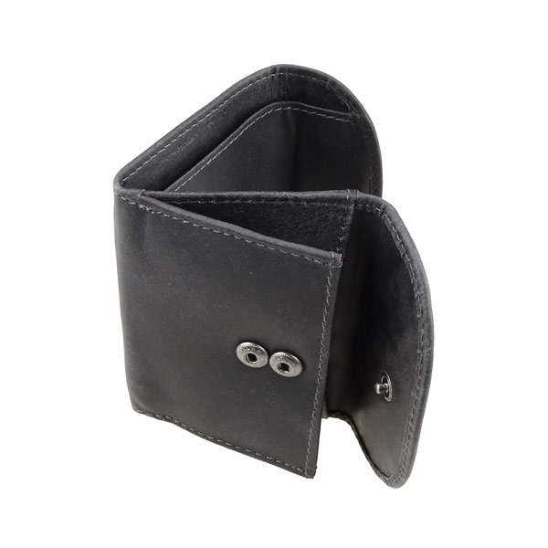 Börse Vintage-MINI schwarz, Rindsleder / CONTIGO Fairtrade Onlineshop