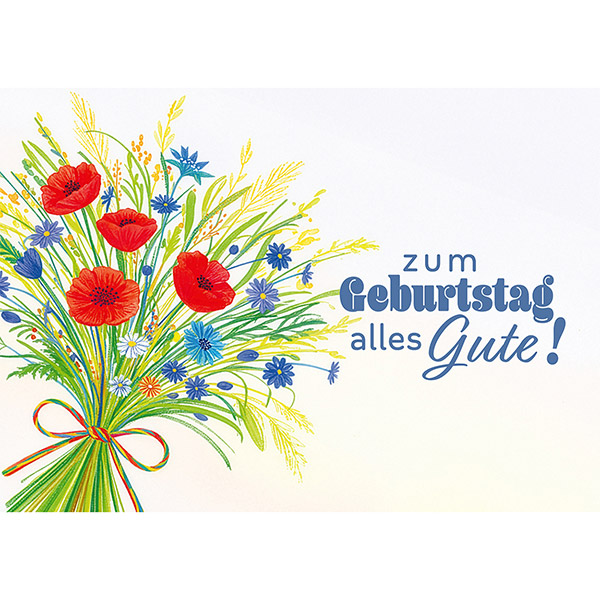 Grußkarte M Zum Geburtstag / CONTIGO Fairtrade Onlineshop