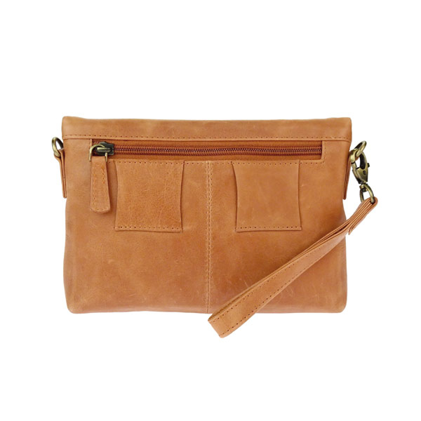 Tasche Vintage-3in1 FOLDOVER S braun, Rindsleder / CONTIGO Fairtrade Onlineshop