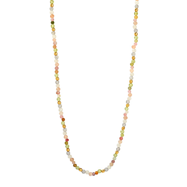 Halskette, PASTELL BEADS Mix&Match, 22K vergoldet / CONTIGO Fairtrade Onlineshop