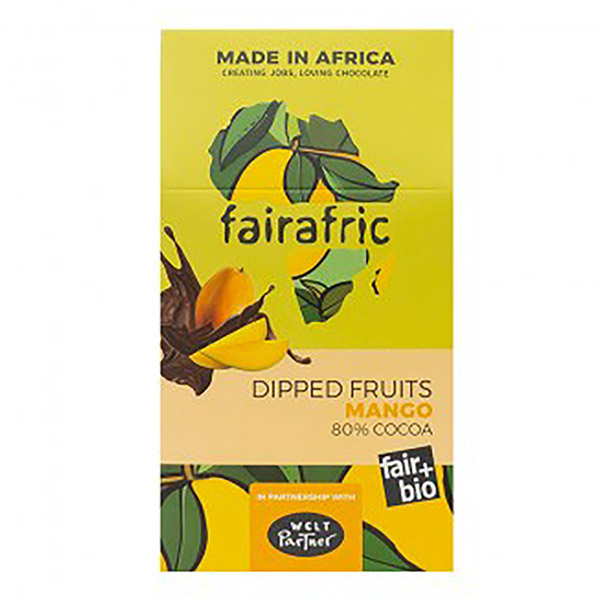 fairafric - Mango in Zartbitterschokolade BIO 100g / CONTIGO Fairtrade Onlineshop