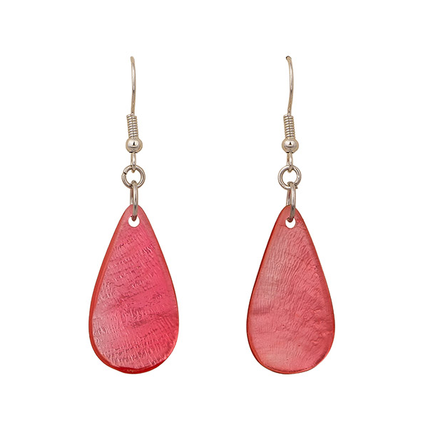 Ohrringe DROP beere, Capiz / CONTIGO Fairtrade Onlineshop