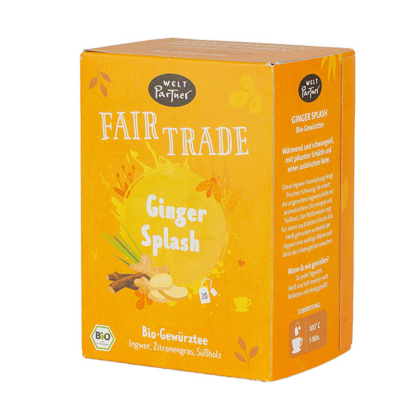 Gewürztee Ginger Splash, BIO Teebeutel 20x1,1g / CONTIGO Fairtrade Onlineshop