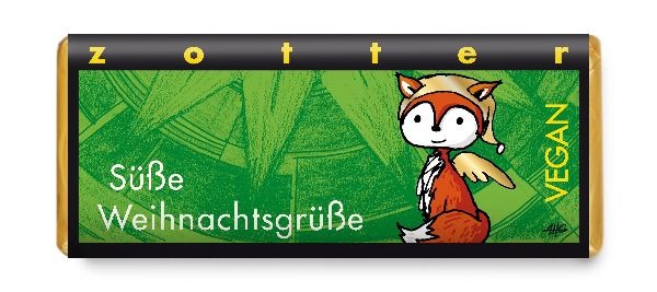 Zotter - Süße Weihnachtsgrüsse 70g BIO vegan / CONTIGO Fairtrade Onlineshop