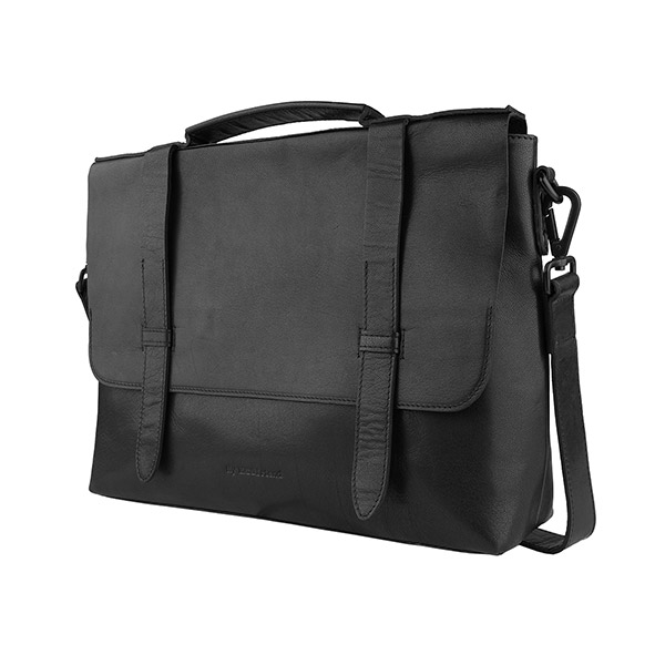 Laptoptasche 14 Zoll METRO schwarz, Ziegenleder / CONTIGO Fairtrade Onlineshop