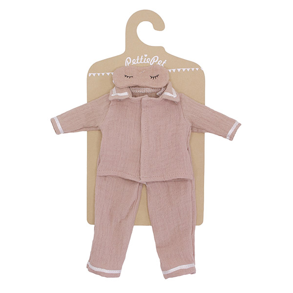 PettiePet Pyjama mit Schlafmaske, puder / CONTIGO Fairtrade Onlineshop