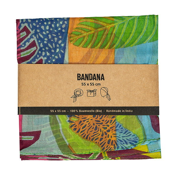 Bandana FRUITY MIX, 55 x 55 cm, 100 % Baumwolle (Bio), handgemacht