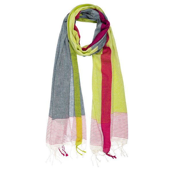 Schal HANDWEAVE SUMMERJOY, multicolour, 200x75cm, Bio-Baumwolle