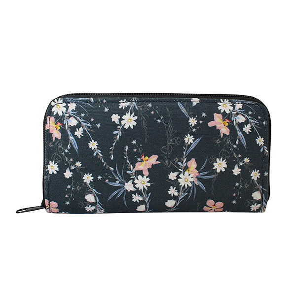 Brieftasche MILLEFLEUR, 20x10 cm, Baumwoll-Canvas / CONTIGO Fairtrade Onlineshop