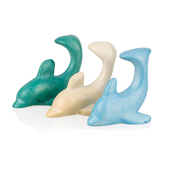 Delfin BENNI 7cm, Speckstein / CONTIGO Fairtrade Onlineshop