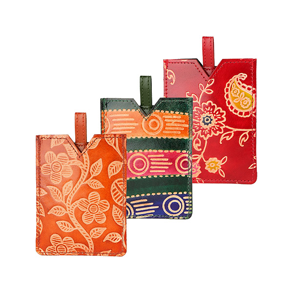 Handspiegel im Etui VASANT (Stückpreis), Ziegenleder