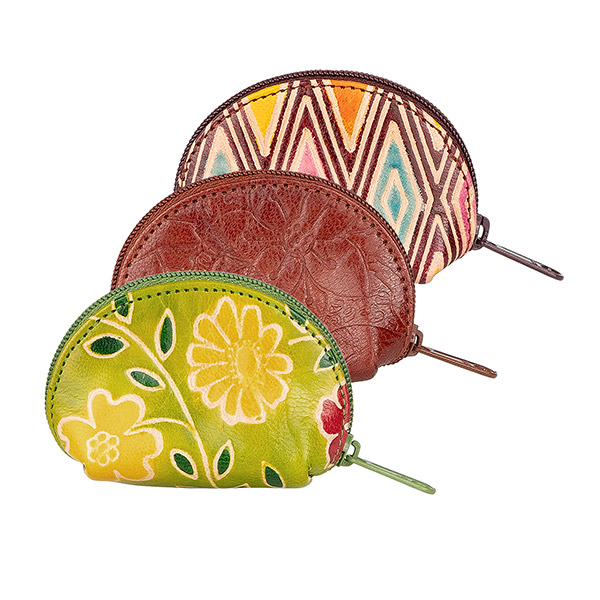Münzbörse gerundet KHILANA, Ziegenleder / CONTIGO Fairtrade Onlineshop