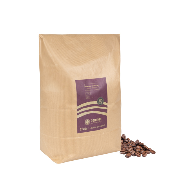 Bohne Nicaragua Matagalpa BIO 2,5 Kg Tüte / CONTIGO Fairtrade Onlineshop