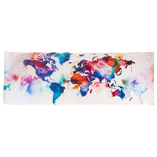 Schal 200x70, ONE WORLD multicolour, Modal-Baumwolle / CONTIGO Fairtrade Onlineshop