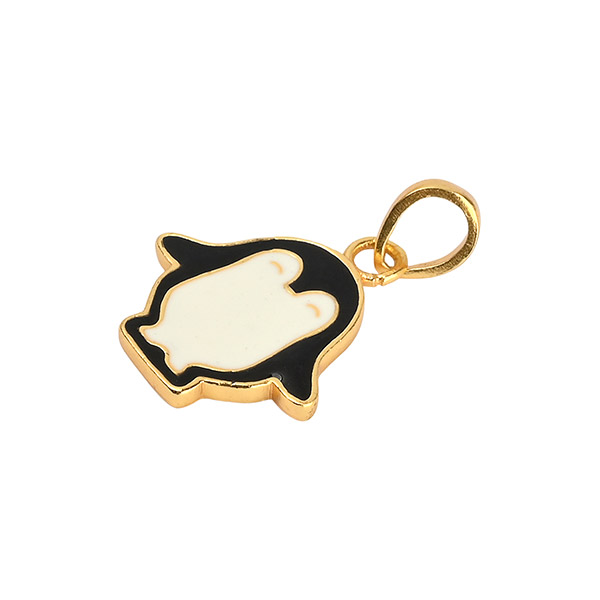 Anhänger PINGUIN Emaille Mix&Match, 22K vergoldet / CONTIGO Fairtrade Onlineshop