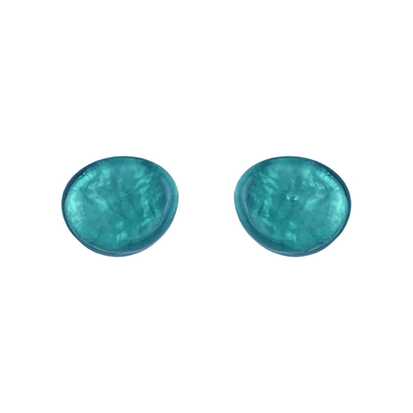 Ohrstecker mini, petrol blau, Capiz