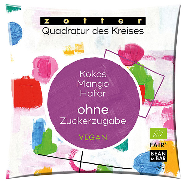 Quadratur Kokos Mango Hafer 70g BIO vegan / CONTIGO Fairtrade Onlineshop