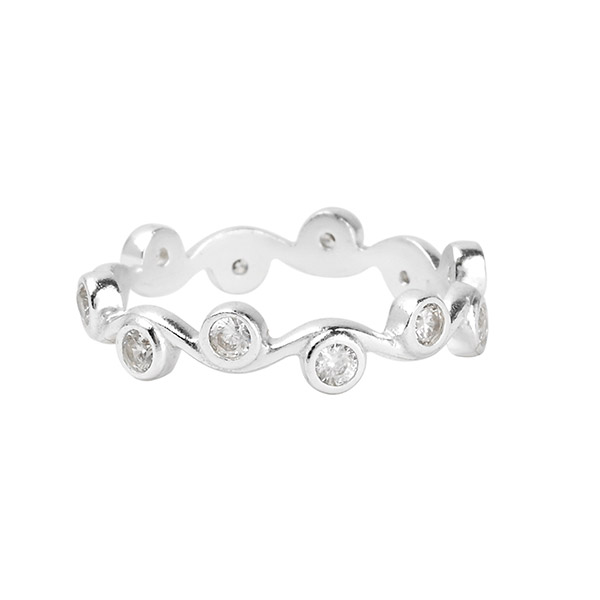 Ring VINO Zirkonia, versilbert, [S01] / CONTIGO Fairtrade Onlineshop