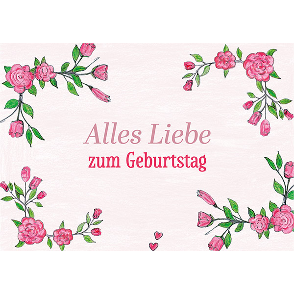 Grußkarte M " Little Artists" Alles Liebe / CONTIGO Fairtrade Onlineshop