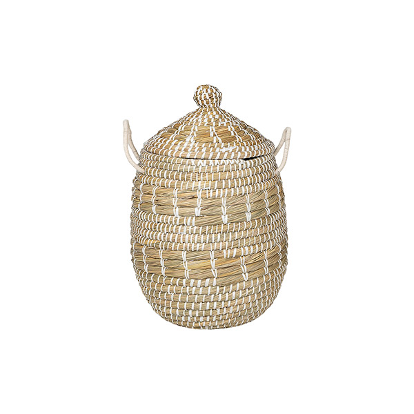 Wäschekorb 38cm KHULNA plus Deckel, Kaisagras / CONTIGO Fairtrade Onlineshop