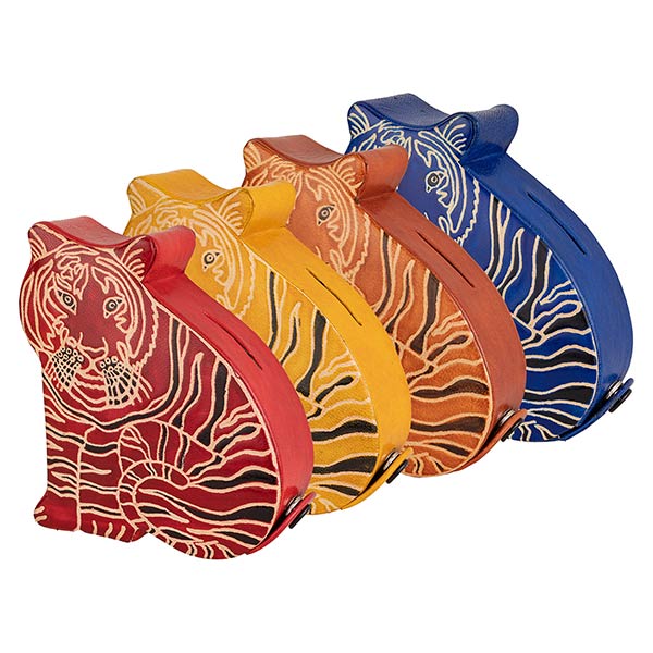 Spardose TIGER Ziegenleder / CONTIGO Fairtrade Onlineshop