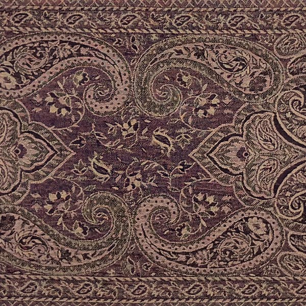 Schal PAISLEY aubergine-beige, 165x35cm Wolle / CONTIGO Fairtrade Onlineshop
