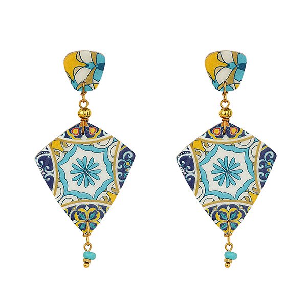 Ohrringe DOUBLE Drachen, Fliese