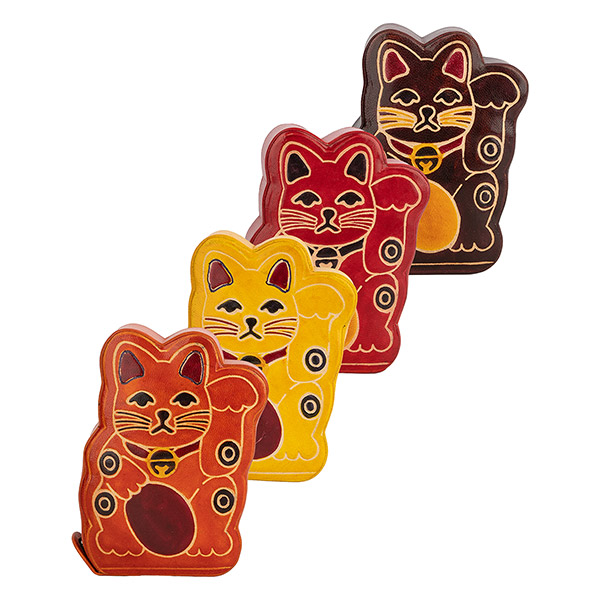 Spardose Katze HALLO Ziegenleder / CONTIGO Fairtrade Onlineshop