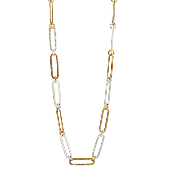 Halskette CHUNKY Bicolor, 22K vergoldet / CONTIGO Fairtrade Onlineshop