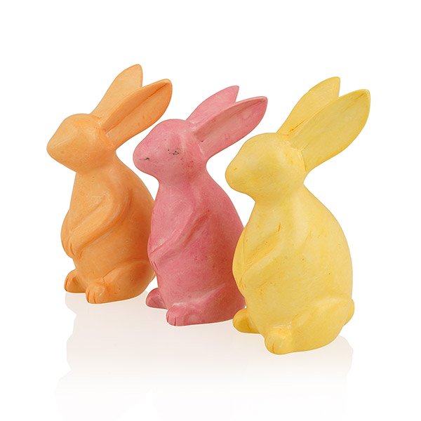 Osterhase AMANDA pastell 10cm (Stückpreis), Speckstein