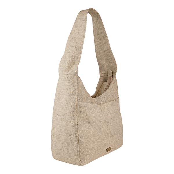 Schultertasche CARIE Hanf-Canvas, natur / CONTIGO Fairtrade Onlineshop