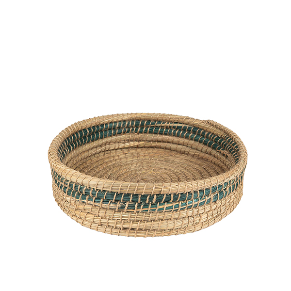 Tablett 31cm TEAL MELANGE rund, Kaisagras