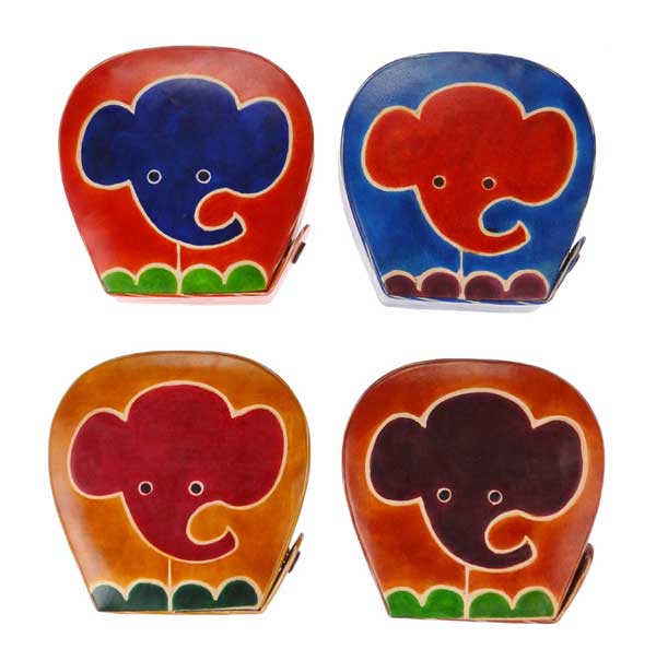 Spardose ELEFANT Baba, Ziegenleder