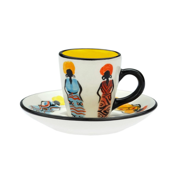 Espressotasse OT/UT AFRICAN LADIES, Keramik Kapula
