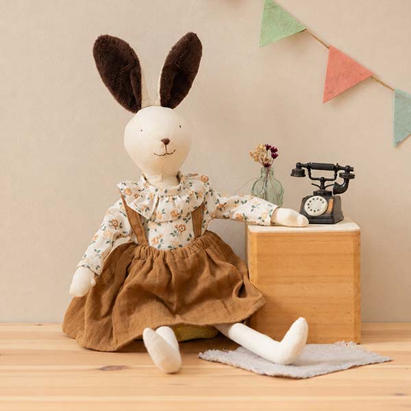 PettiePet Set Bluse mit Latzrock, braun / CONTIGO Fairtrade Onlineshop