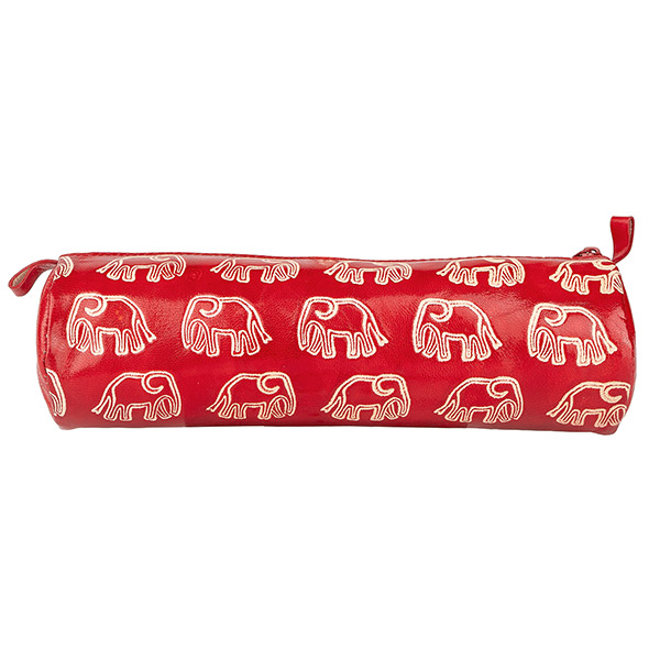 Stiftetasche Jumbo 22x6cm ELEFANT, Ziegenleder / CONTIGO Fairtrade Onlineshop