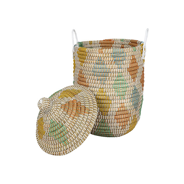 Wäschekorb 50cm COMETA plus Deckel, Kaisagras / CONTIGO Fairtrade Onlineshop