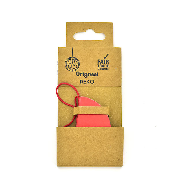 Papierdeko Origami 9 cm RAINBOW BOWL, bunt, FSC Papier / CONTIGO Fairtrade Onlineshop