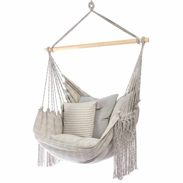 Hängesitz L ARTESANO Weave, Makramee, Stab: 110cm, Baumwolle / CONTIGO Fairtrade Onlineshop