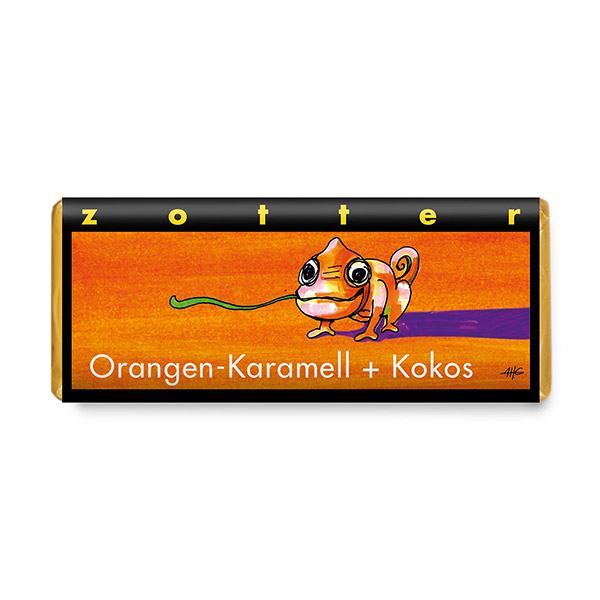 Zotter - Orangen-Karamell + Kokos 70g BIO / CONTIGO Fairtrade Onlineshop