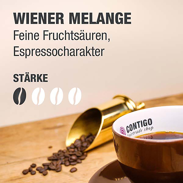 Bohne Wiener Melange BIO 5 Kg Tüte kaufen Bohne Wiener Melange BIO 5 Kg Tüte / CONTIGO Fairtrade Onlineshop
