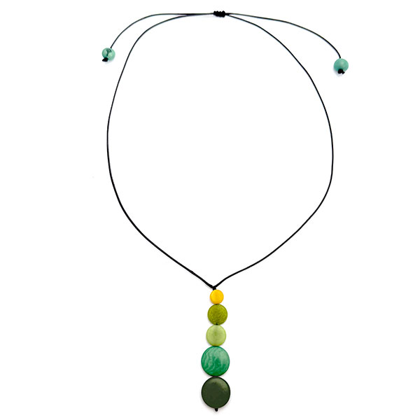 Halskette BASIC confetti grün safran, Tagua