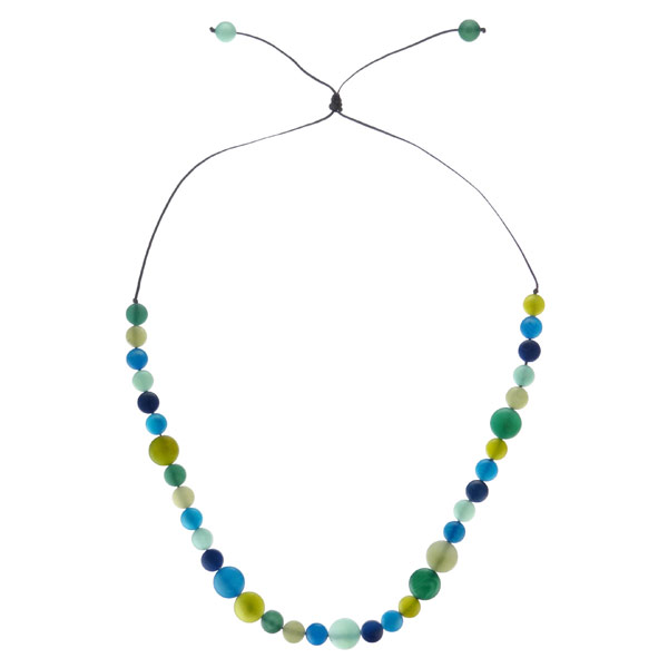 Halskette confetti aquafarben, Tagua