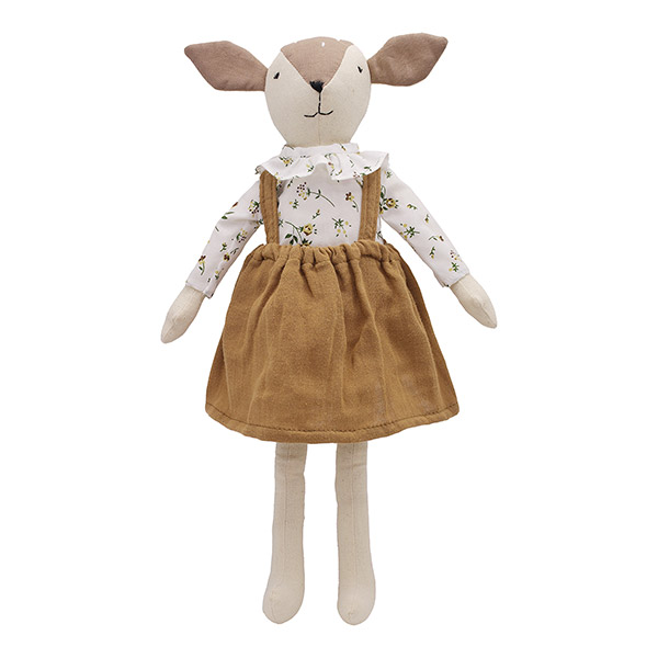 PettiePet Set Bluse mit Latzrock, braun / CONTIGO Fairtrade Onlineshop
