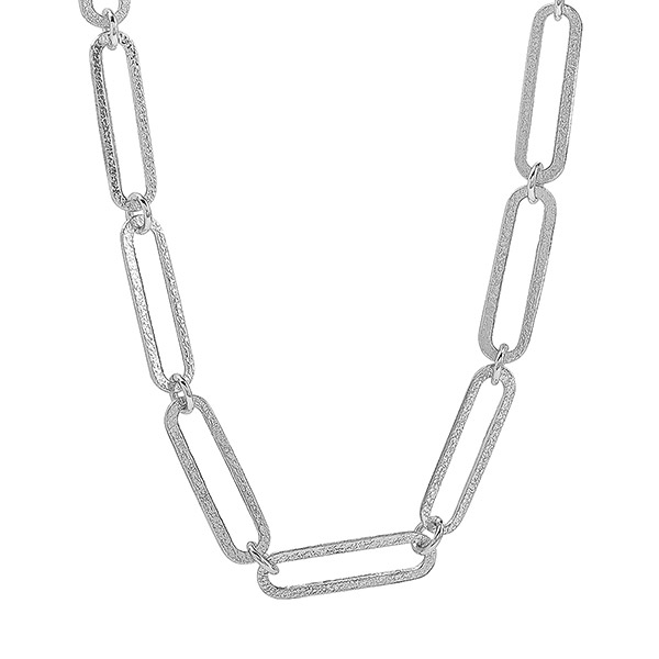 Halskette CHUNKY, versilbert