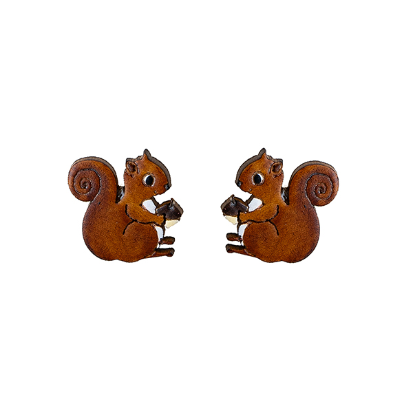 Ohrstecker EICHHÖRNCHEN, Flaschenkürbis