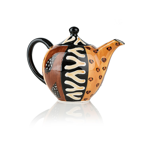 Teekanne klein ANIMAL PRINT Keramik, Kapula / CONTIGO Fairtrade Onlineshop